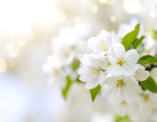 Obraz premium Spring blossoms with soft light bokeh.