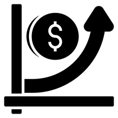 Growth Money Solid Icon