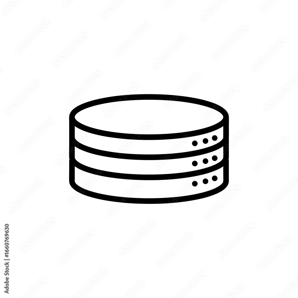 Aufkleber data storage icon isolated flat vector in outline simple illustration for web and app..eps