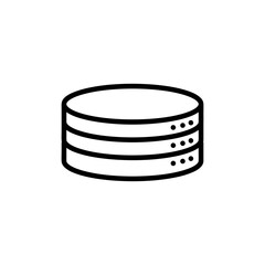 Data storage icon Isolated flat vector in outline simple illustration for web and app..eps
