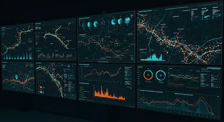 Dark Monitoring Room: Complex Data Visualization on Multiple Screens