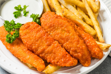 Spicy Homemade Buffalo Chicken Fingers