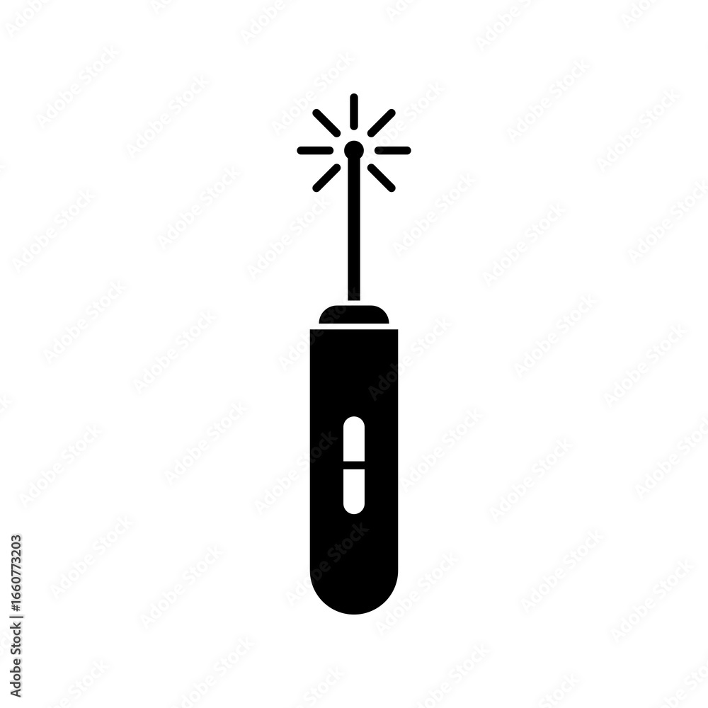 Aufkleber laser icon flat vector flat black simple illustration for web and app..eps