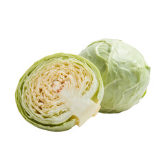 Obraz premium A captivating look at the crisp, verdant layers of cabbage against a stark backdrop