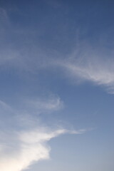 beautiful blue sky and white cloud background in springtime