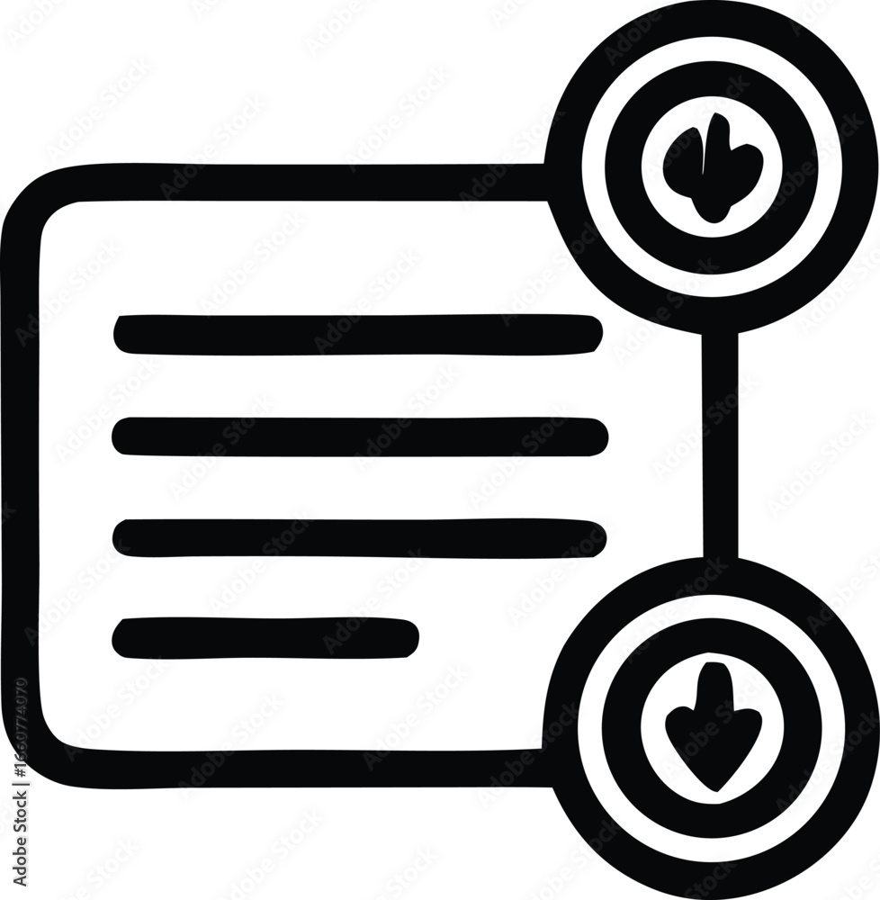 Poster Digital data transfer and communication icon representing information flow and network connectivity for modern technology applications