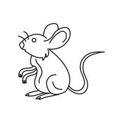 mouse animal icon Isolated flat vector in outline simple illustration for web and app..eps