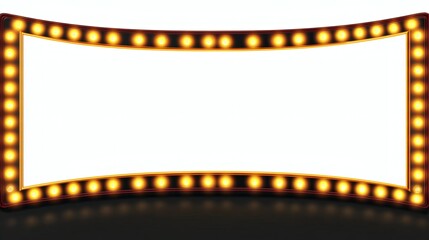 Curved Light Frame with Bright Bulbs for Display and Event Signage
