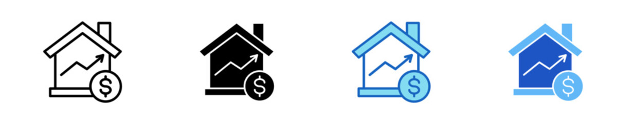 Asset Pricing  Icon Set Multiple Style Collection