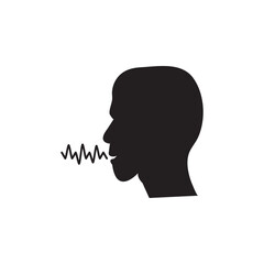 Voice recognition icon Isolated flat vector trendy style illustration for web and app..eps