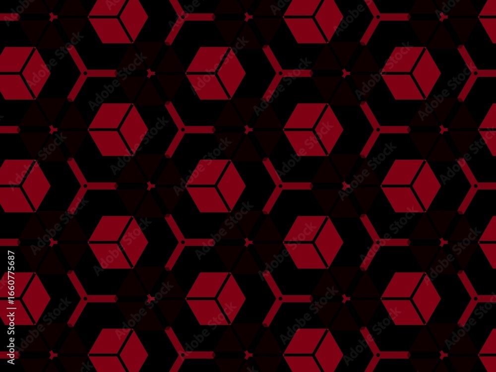 Poster red and black color of abstract pattern background