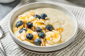 Healthy Homemade Creamy Farina Breakfast Porridge