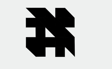 vector symbol in black