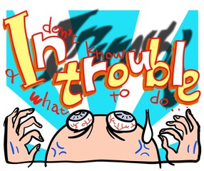 Illustration of a troubled person