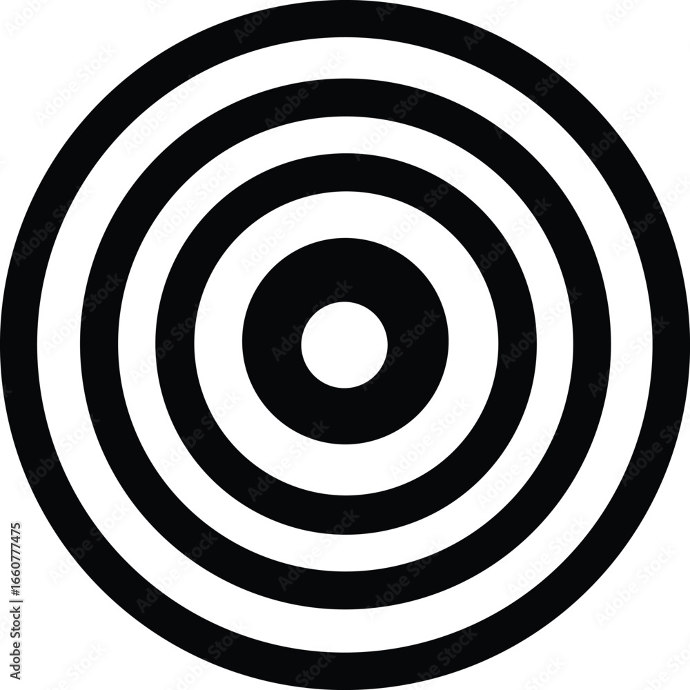 Poster concentric circles abstract design symbol modern geometric pattern optical illusion target backgroun