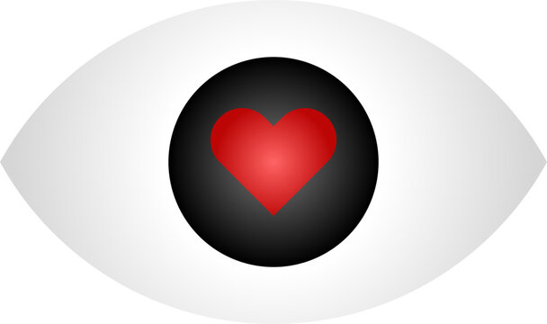 heart eyes cartoon element