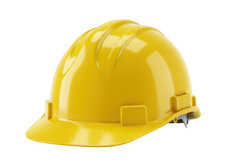 Yellow hard hat isolated on transparent background