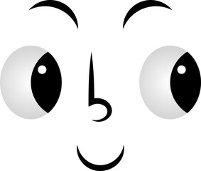 smiling face character expression element
