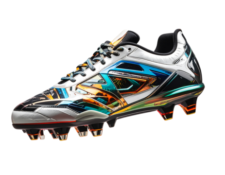 Futuristic Sports Cleats with Innovative Design, isolated on transparent background PNG - Powered by Adobe