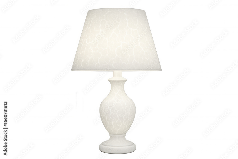 Poster sleek white table lamp casting soft illumination, creating minimalist design ambiance with clean tra