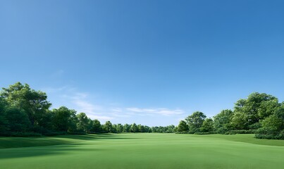 Fototapeta premium _Clear and realistic golf course, generation AI 