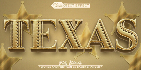  Texas Wild West Vector Fully Editable Smart Object Text Effect
