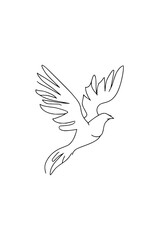 Obraz premium Dove line art spiritual symbolism for peace, freedom, and chakra healing spiritual awakening Ideal for chakra meditation,healing practices, representing the soul's journey