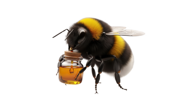 Bumble Bee enjoying Honey