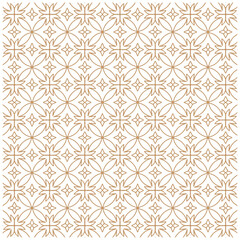 Ornamental Elements Styled Over Symmetrical Geometric Background