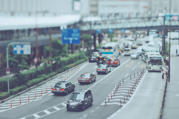大阪駅周辺の道路風景