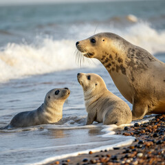 Obraz premium sea lion on the beach