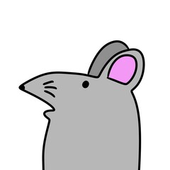 mouse icon. mouse cartoon. illustration