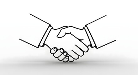 Two people shaking hands isolated on white background agreement concept