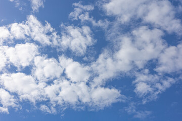 Beautiful fluffy cloud in blue sky sunny day, abstract background 