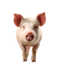 Fototapeta premium Front-facing half-body image of a pig