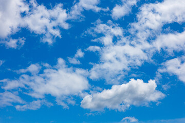 Beautiful fluffy cloud in blue sky sunny day, abstract background 