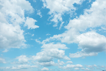 Beautiful fluffy cloud in blue sky sunny day, abstract background 