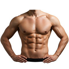 Fototapeta premium Muscular physique showcasing defined abs, ideal for fitness, health, and body transformation goals