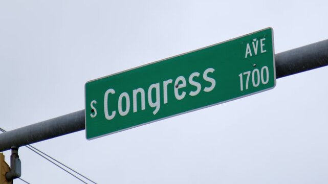 South Congress Avenue Street Sign in Downtown Austin Texas