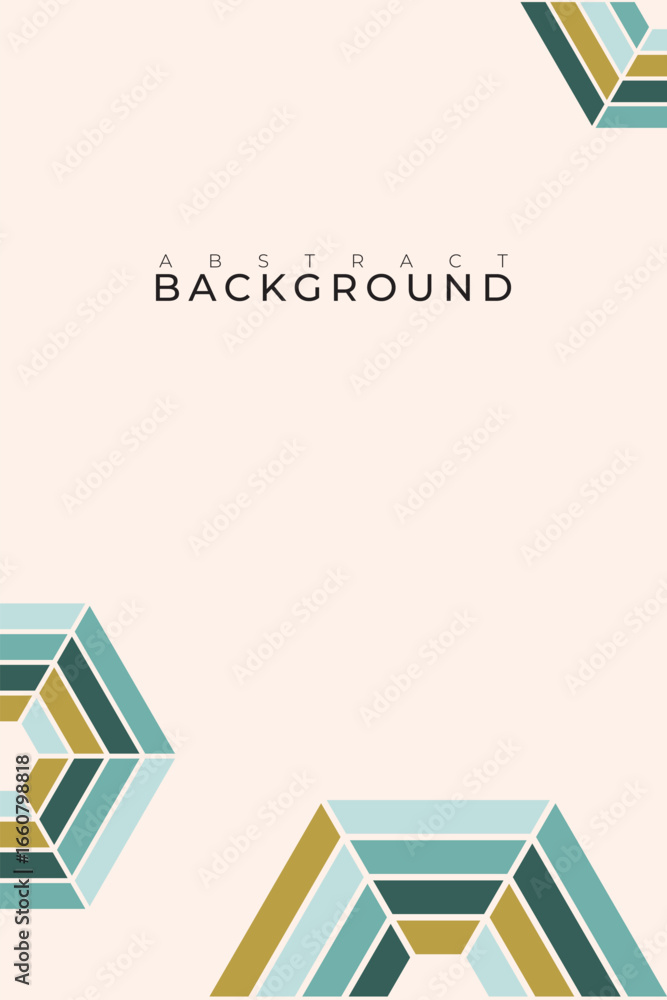 Poster abstract background with hexagon pattern, with copy space