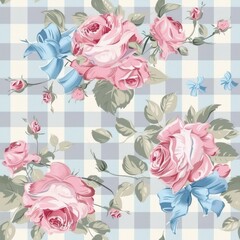 rose pattern, flower wallpaper background, floral design with pink roses
