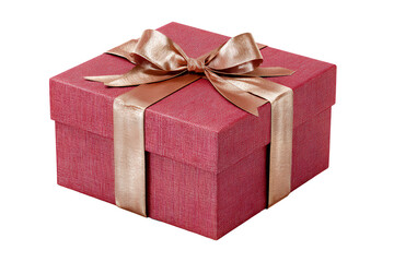 Obraz premium Artistic Watercolor Illustration of Dark Pink and Dark Blue Christmas Gift Boxes, Isolated on Transparent Background