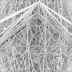 Abstract Construction Structure Vector. Illustration of Architectural Construction Isolated on a White Background.