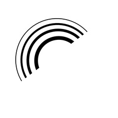 Abstract design featuring curved lines in black and white, creating a modern artistic background