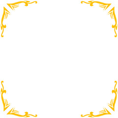 Elegant floral design with intricate golden patterns framing a blank white space for creative use