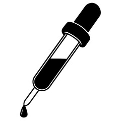 Fototapeta premium transparent medicine dropper on white background