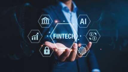 Discover innovative Fintech solutions for modern finance and banking in this professional, dynamic presentation