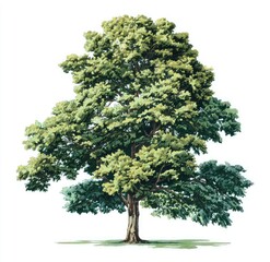 Illustration of a full, mature deciduous tree