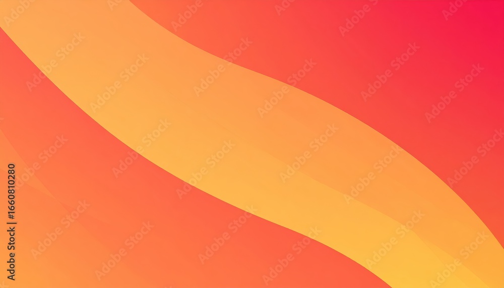 Poster Abstract background with smooth flowing shapes in warm gradient colors of orange yellow and red creating a vibrant and dynamic visual effect