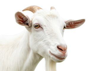1 - Adult White Goat Side View &ndash; Clean Studio Style PNG